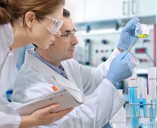 Scientists carrying out laboratory research